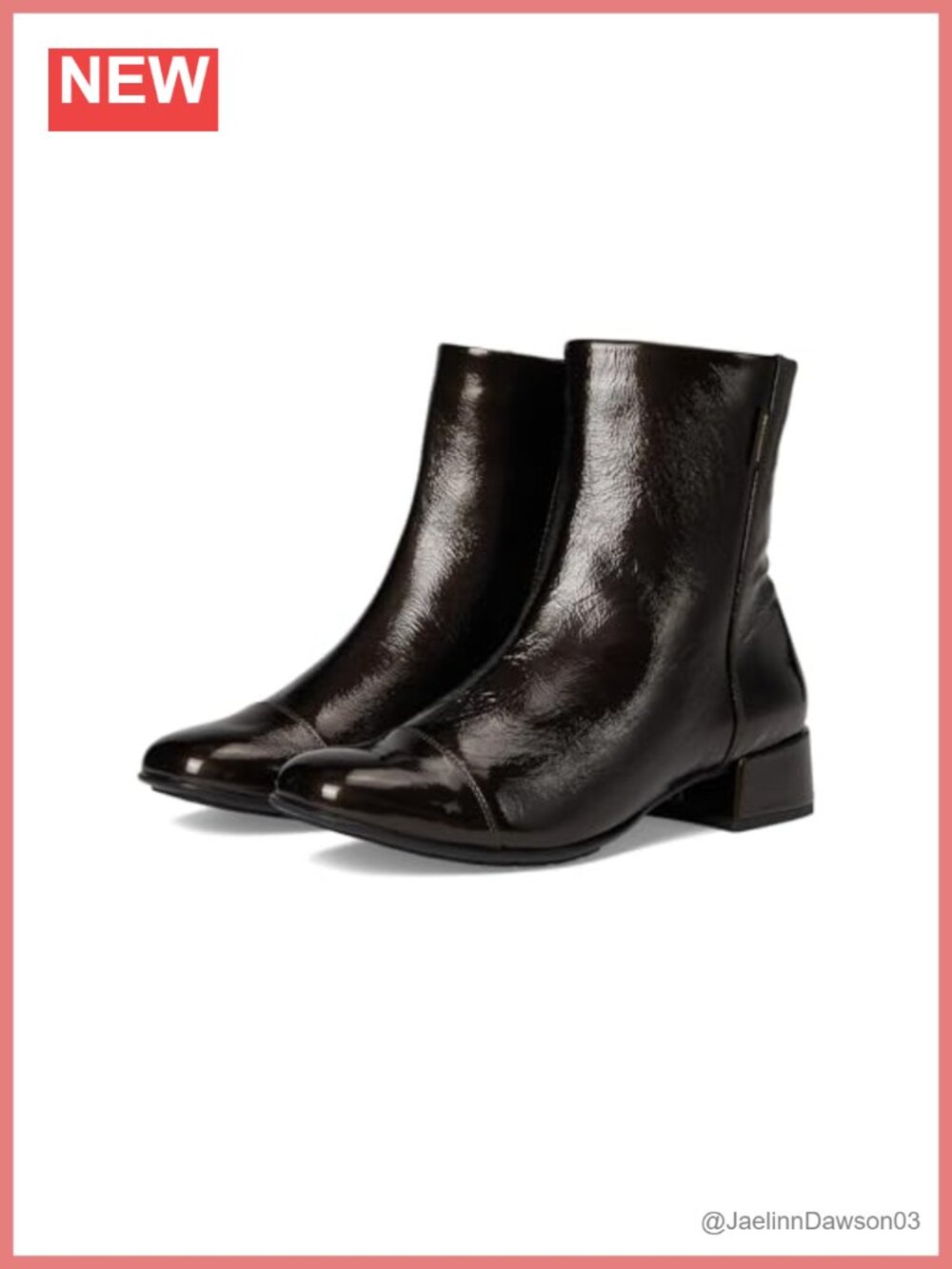 Mephisto Heeled Ankle Bootie Leather Lining Block Heel Zip